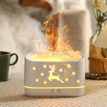 Holiday Flame Effect Diffuser with Reindeer and Snowflake Design