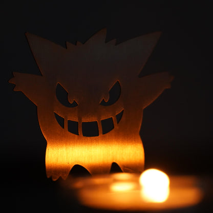 Gengar&Pikachu Wooden  projection candlestick