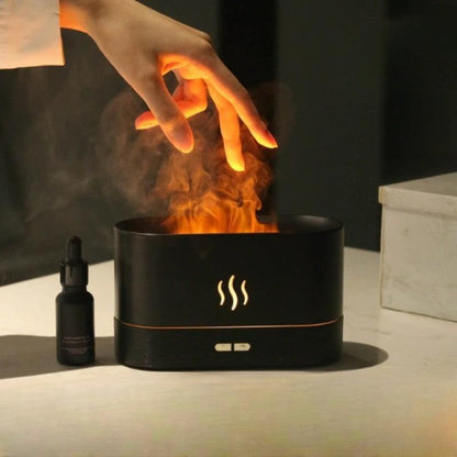 Flame Aroma Diffuser With Organic Essential Oil Set