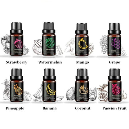 8 Pieces Fruit Essential Oils Set - Premium Quality Gift