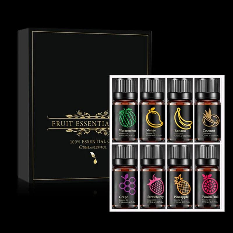 8 Pieces Fruit Essential Oils Set - Premium Quality Gift