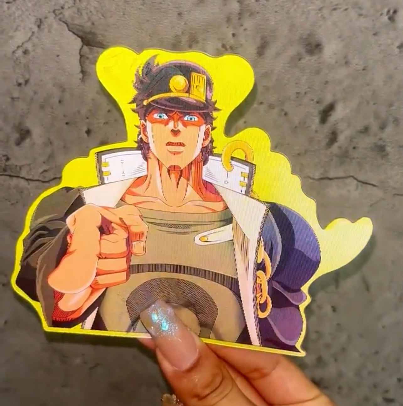 JoJo's Bizarre Adventure Rotating Sticker