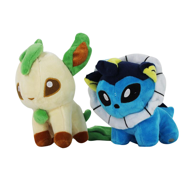 Set of 8 with Nachtara, Eevee, Psiana, Blitza, Aquana, Flamara, Glaziola, Folipurba cuddly toy