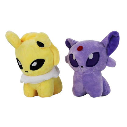 Set of 8 with Nachtara, Eevee, Psiana, Blitza, Aquana, Flamara, Glaziola, Folipurba cuddly toy