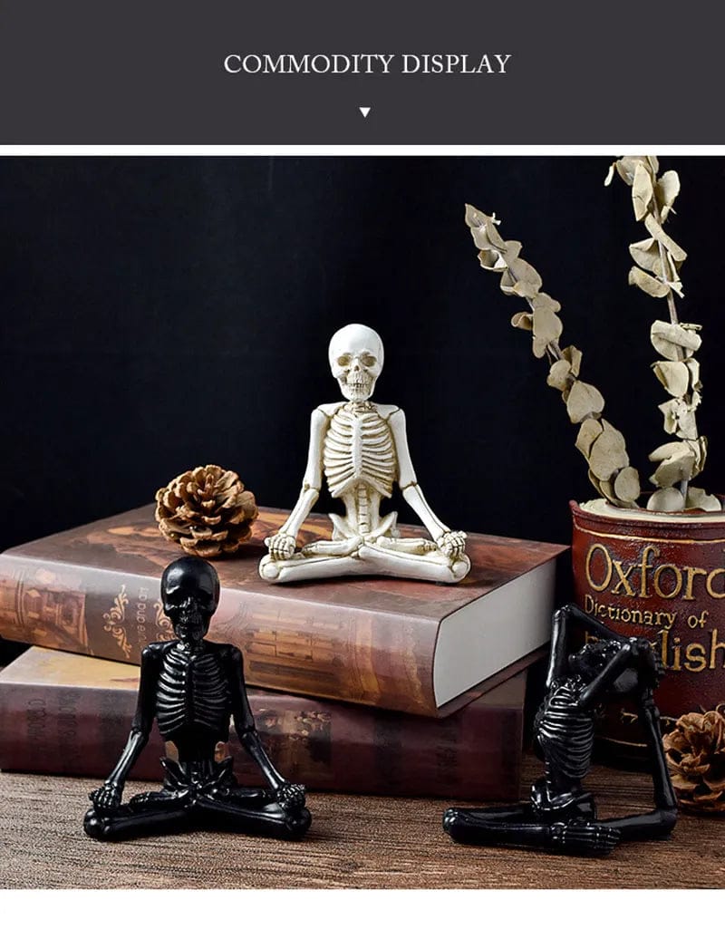 Skellpose Set of 4 Halloween Yoga Skull Skeletons