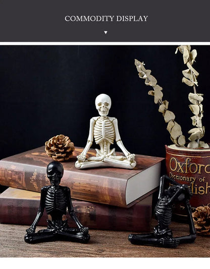 Skellpose Set of 4 Halloween Yoga Skull Skeletons