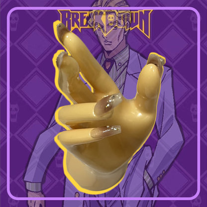 Jojo's Kira Yoshikage Funny Phone Case with Hand Model Stand
