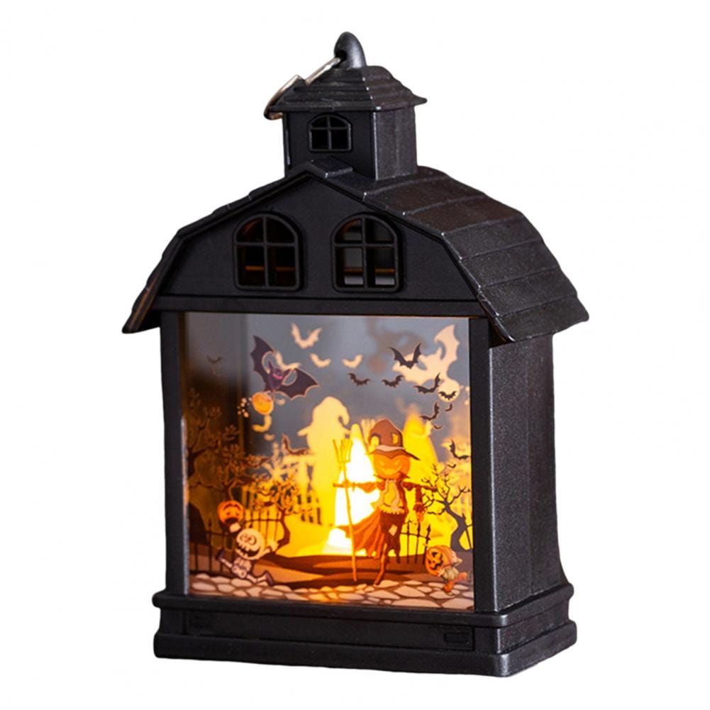 Illuminova Vintage Halloween Lantern with Flameless Candle – Set of 4