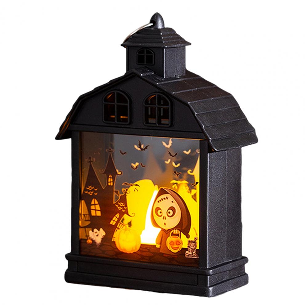 Illuminova Vintage Halloween Lantern with Flameless Candle – Set of 4
