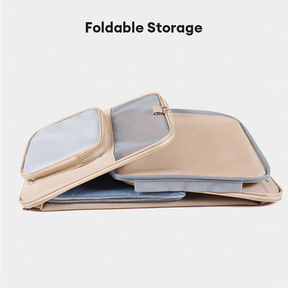 Extra-Large Expandable Dual-Compartment Breathable Travel Pet Carrier Bag