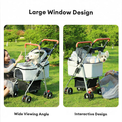Outdoor Multifunctional Lightweight Foldable And Detachable Pet Stroller