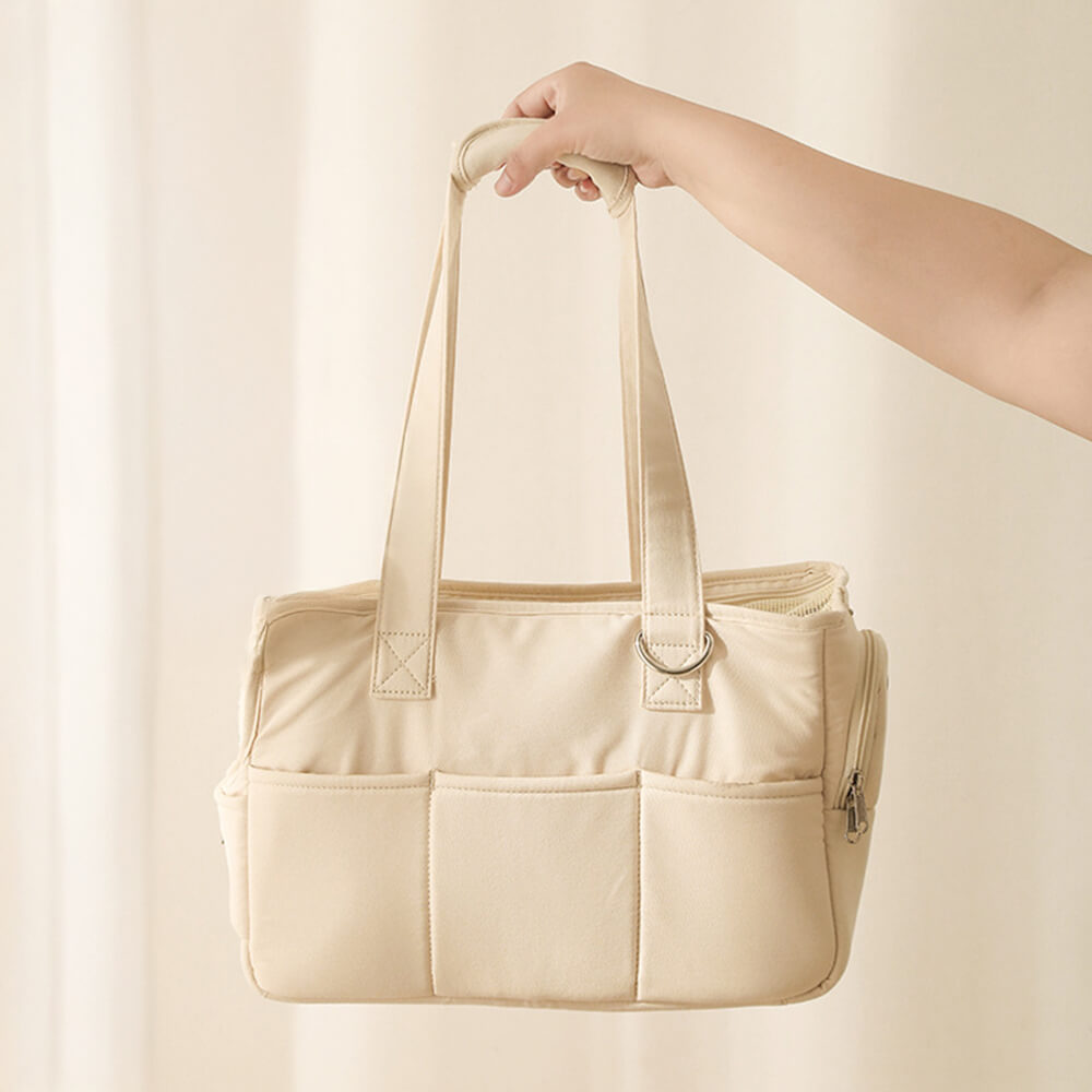 Stylish Plaid Travel-Friendly Dog & Cat Carrier Bag