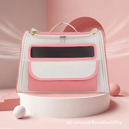 Colorblock Multi-Pocket Crossbody Handbag Cat Carrier Bag