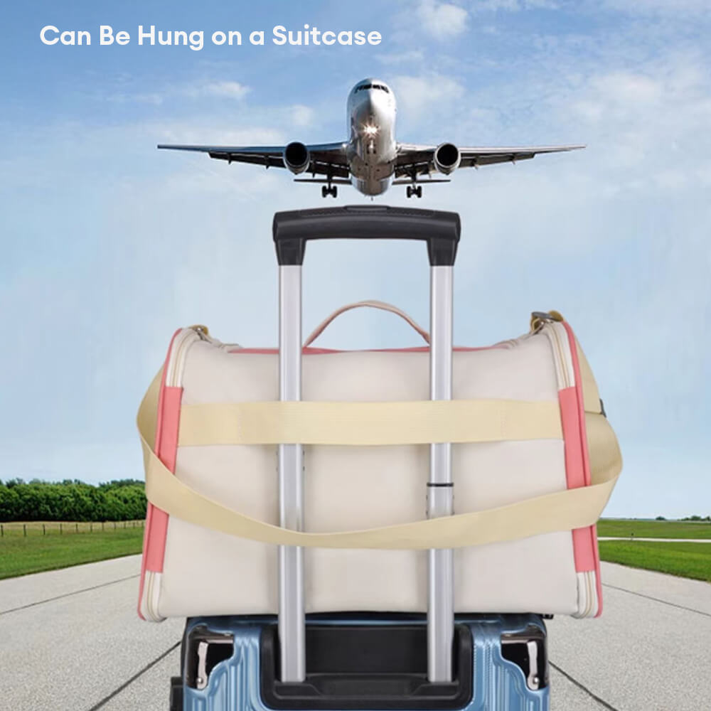 Colorblock Multi-Pocket Crossbody Handbag Cat Carrier Bag