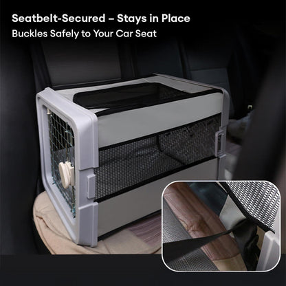 Breathable Foldable Hard-Shell Pet Carrier Crate for Cats & Small Dogs
