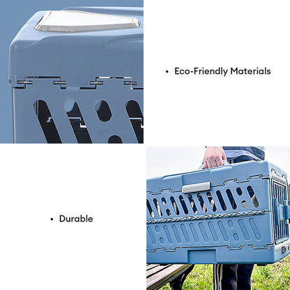 Collapsible Breathable Hard Pet Carrier for Small Dogs and Cats