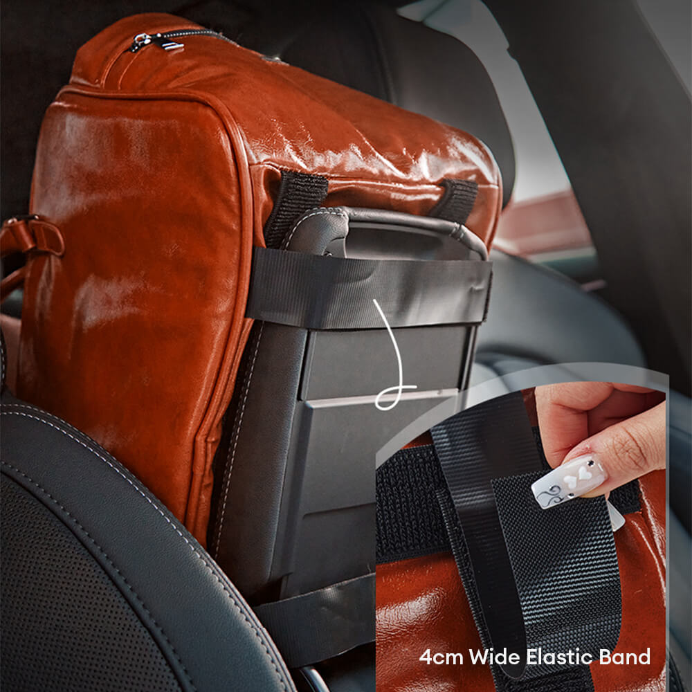 Faux Leather Portable Car Console Pet Carrier Bag for Small Dogs