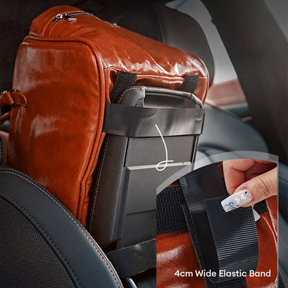 Faux Leather Portable Car Console Pet Carrier Bag for Small Dogs