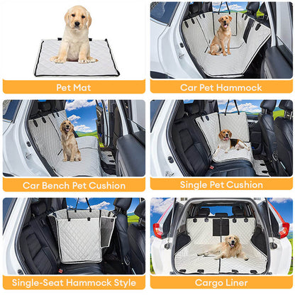 Waterproof Multi-Use Car Dog Seat Cover – Convertible Back Seat Protector for Pets
