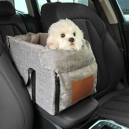 Non-Slip Detachable Contrast Color Cat & Dog Car Seat Bed
