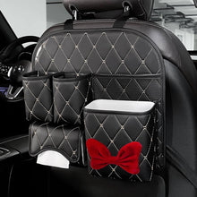 Diamond Pattern Waterproof and Scratch-Resistant Car Seat Back Storage Bag