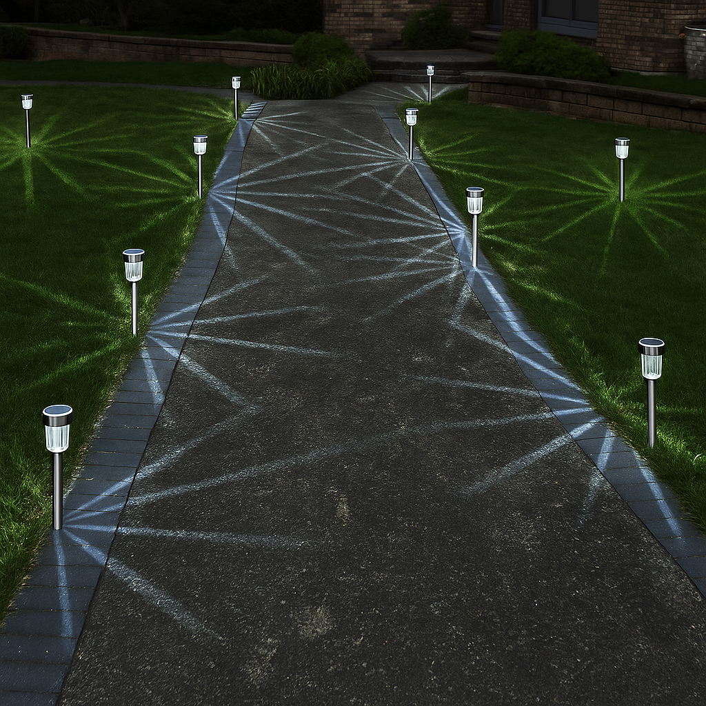Driveway Solar Path Lights With Ground Stakes