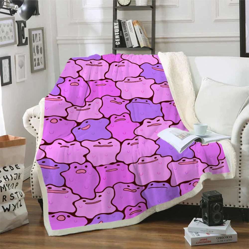 Fluffy Pokemon flannel blanket