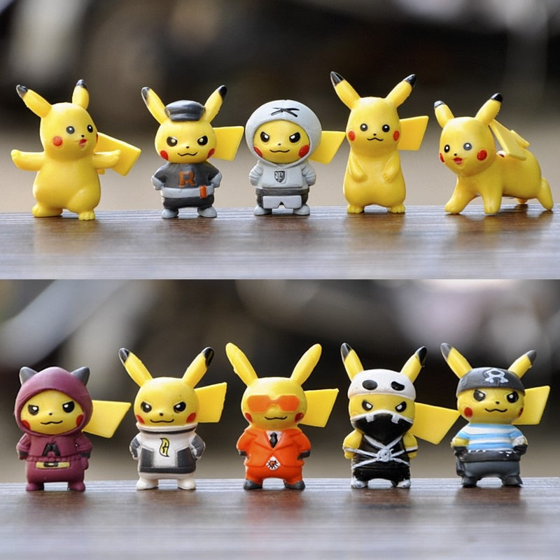 10 different Pokemon Pikachu figures