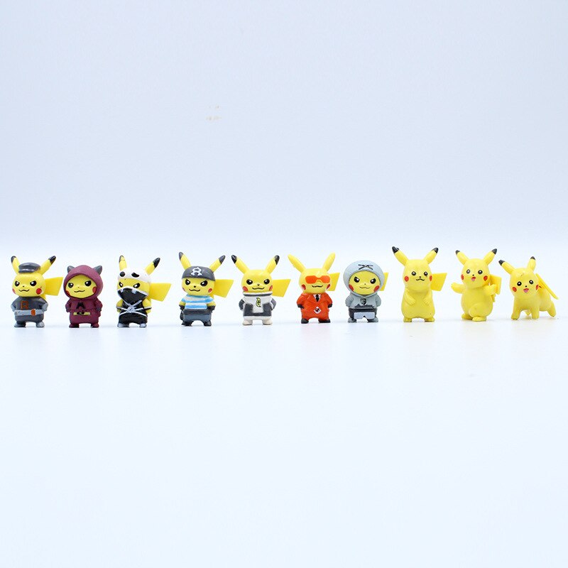 10 different Pokemon Pikachu figures