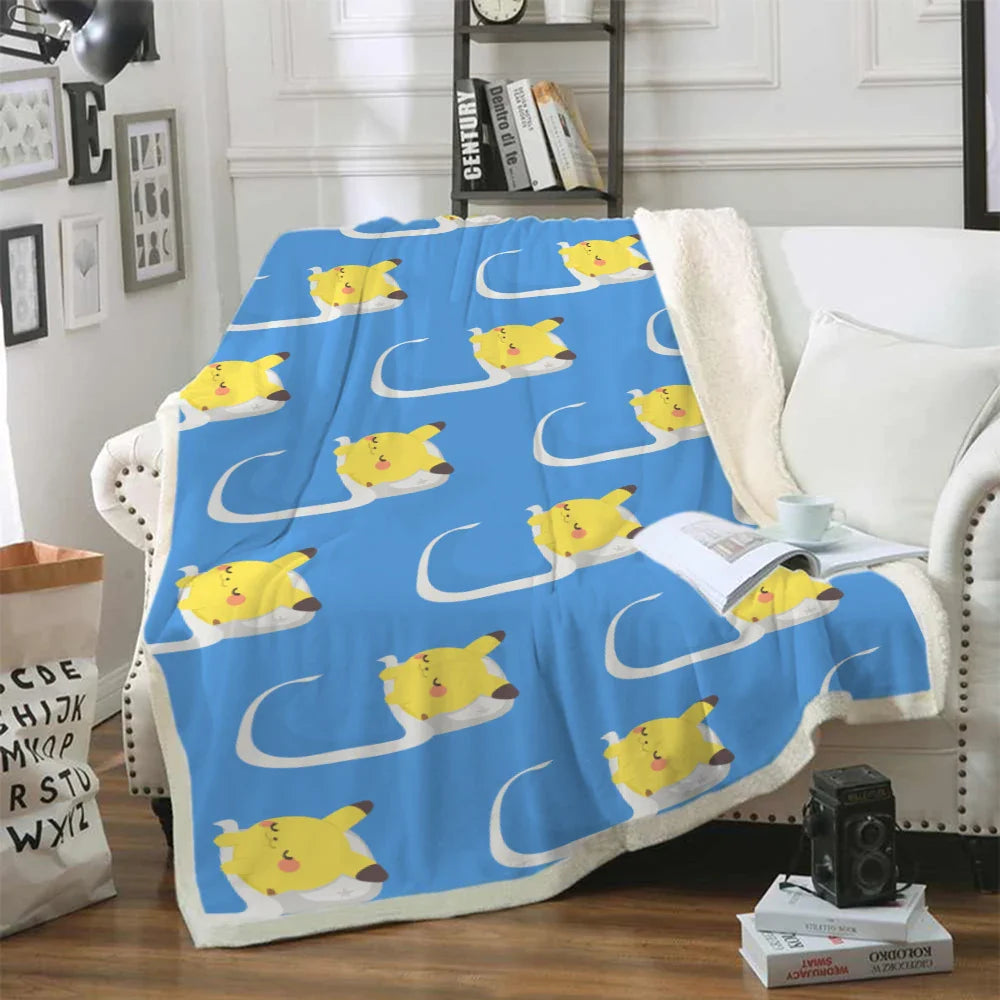 Fluffy Pokemon flannel blanket