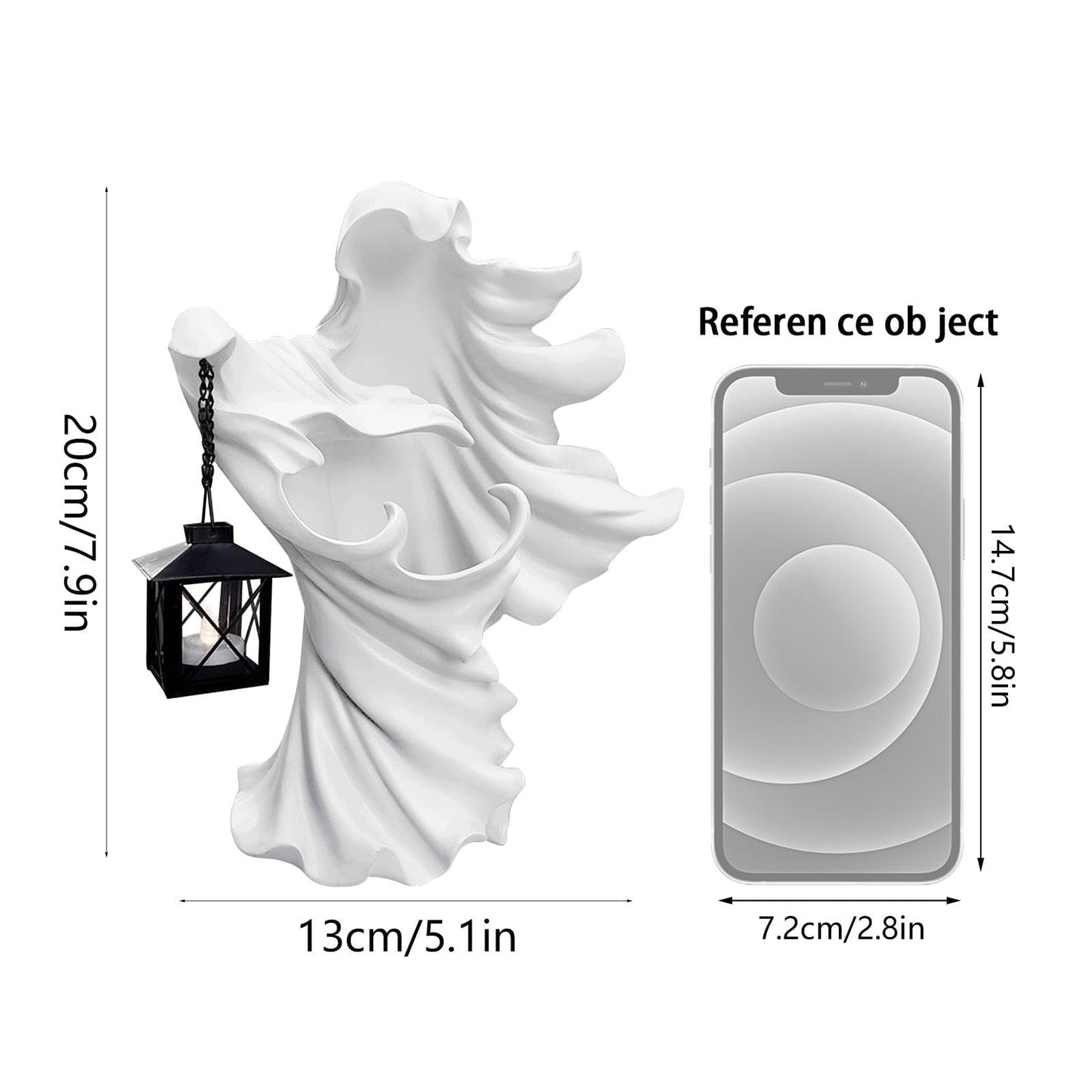 Spookydoo Halloween Witch/Ghost Resin Statue