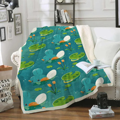 Fluffy Pokemon flannel blanket