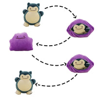 2 in 1 Snorlax / Ditto Transformer plush figure (approx. 30cm)