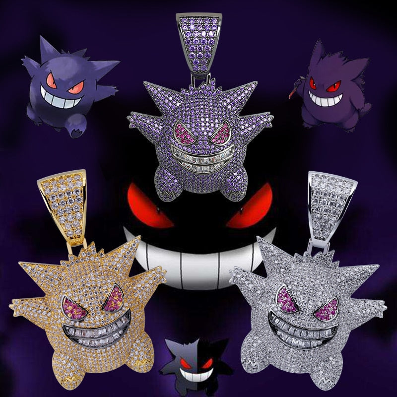 Gengar Pokemon Hip Hop Necklace