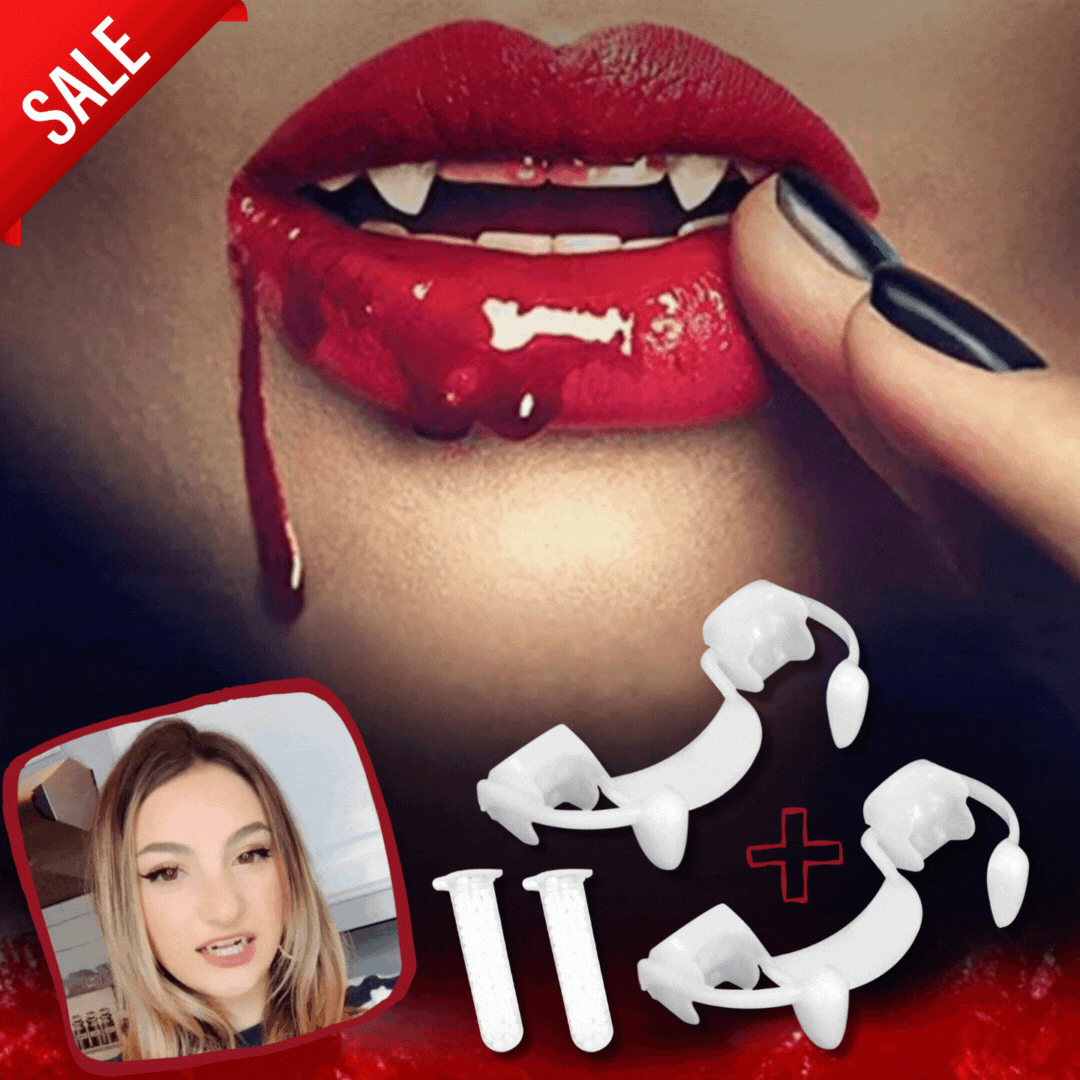 Fangs 2.0 Retractable Vampire Teeth with Tooth Gel | 1 + 1 FREE