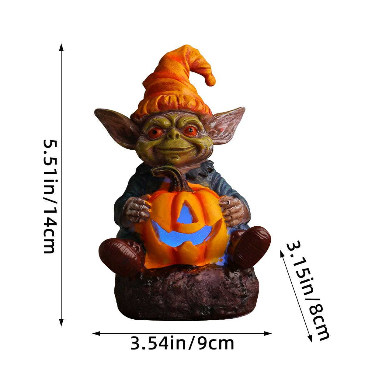 Ghoulie Halloween Resin Statue with Pumpkin Lamp | BUY 1 GET 1 FREE