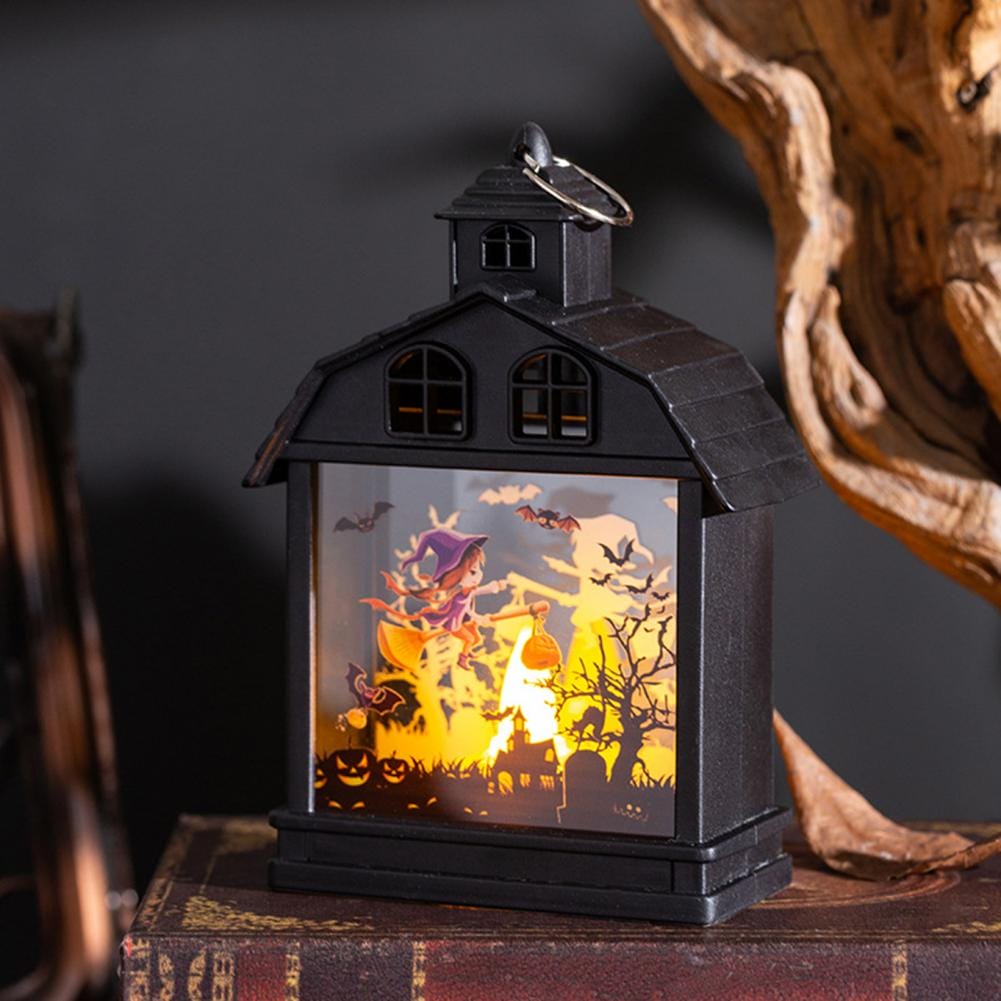 Illuminova Vintage Halloween Lantern with Flameless Candle – Set of 4