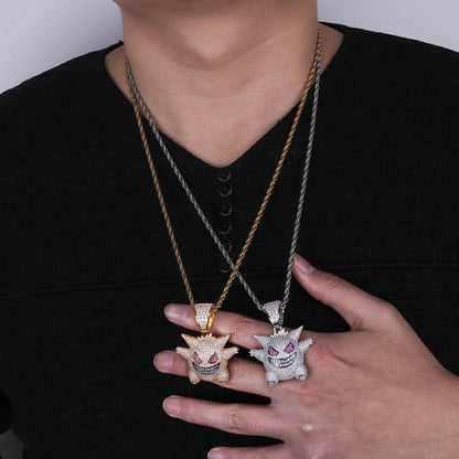 Gengar Pokemon Hip Hop Necklace