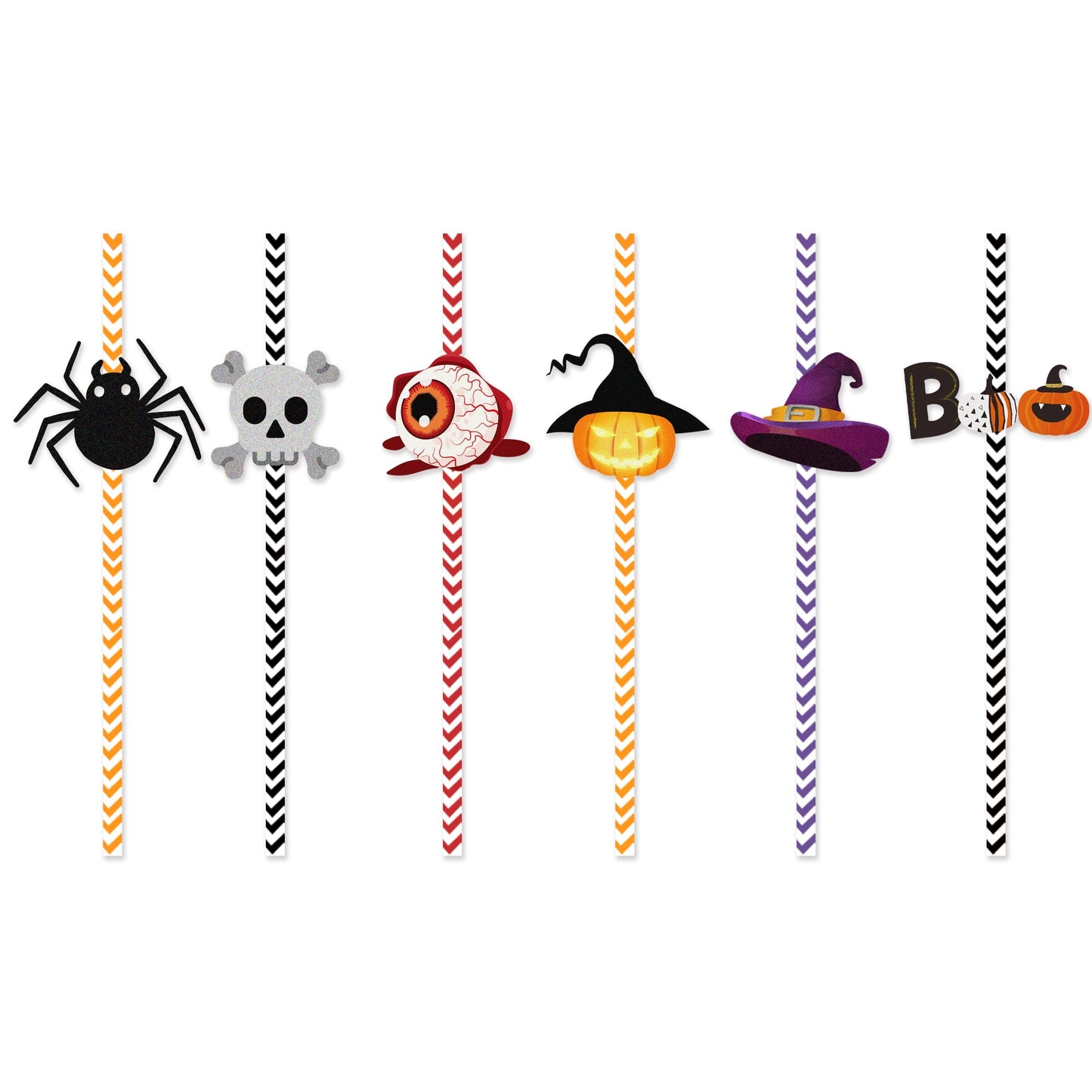 Sipcreep 24pc Halloween Horror Paper Straws