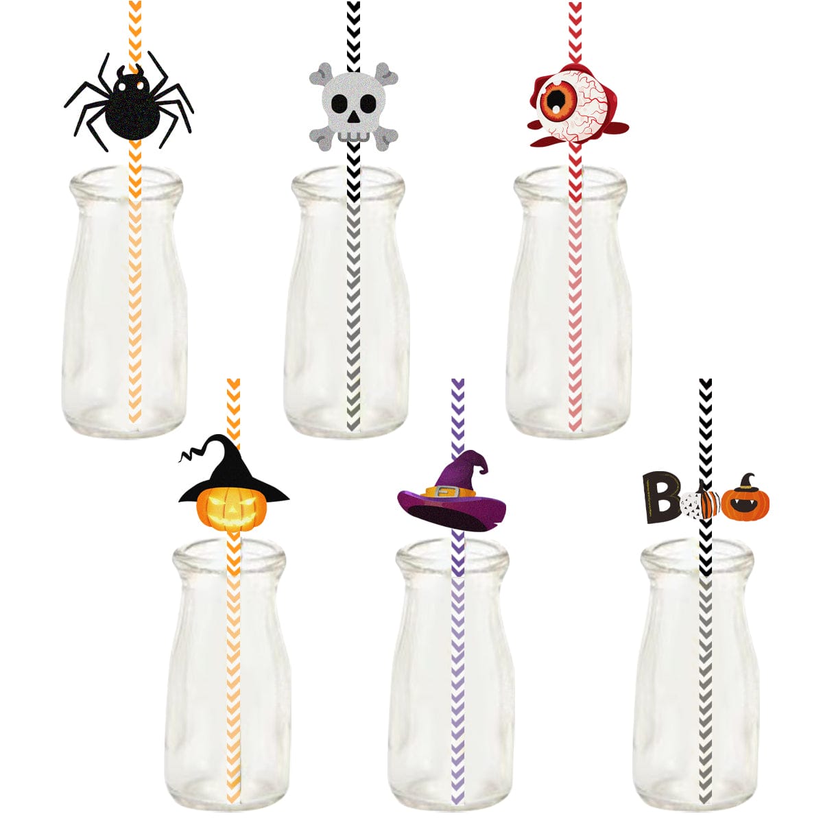 Sipcreep 24pc Halloween Horror Paper Straws