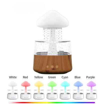 LED Illuminated Mushroom Humidifier For Soothing Mood And Mist