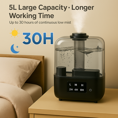 Ultrasonic 5L Top Fill Humidifiers With 360 Rotation Nozzle