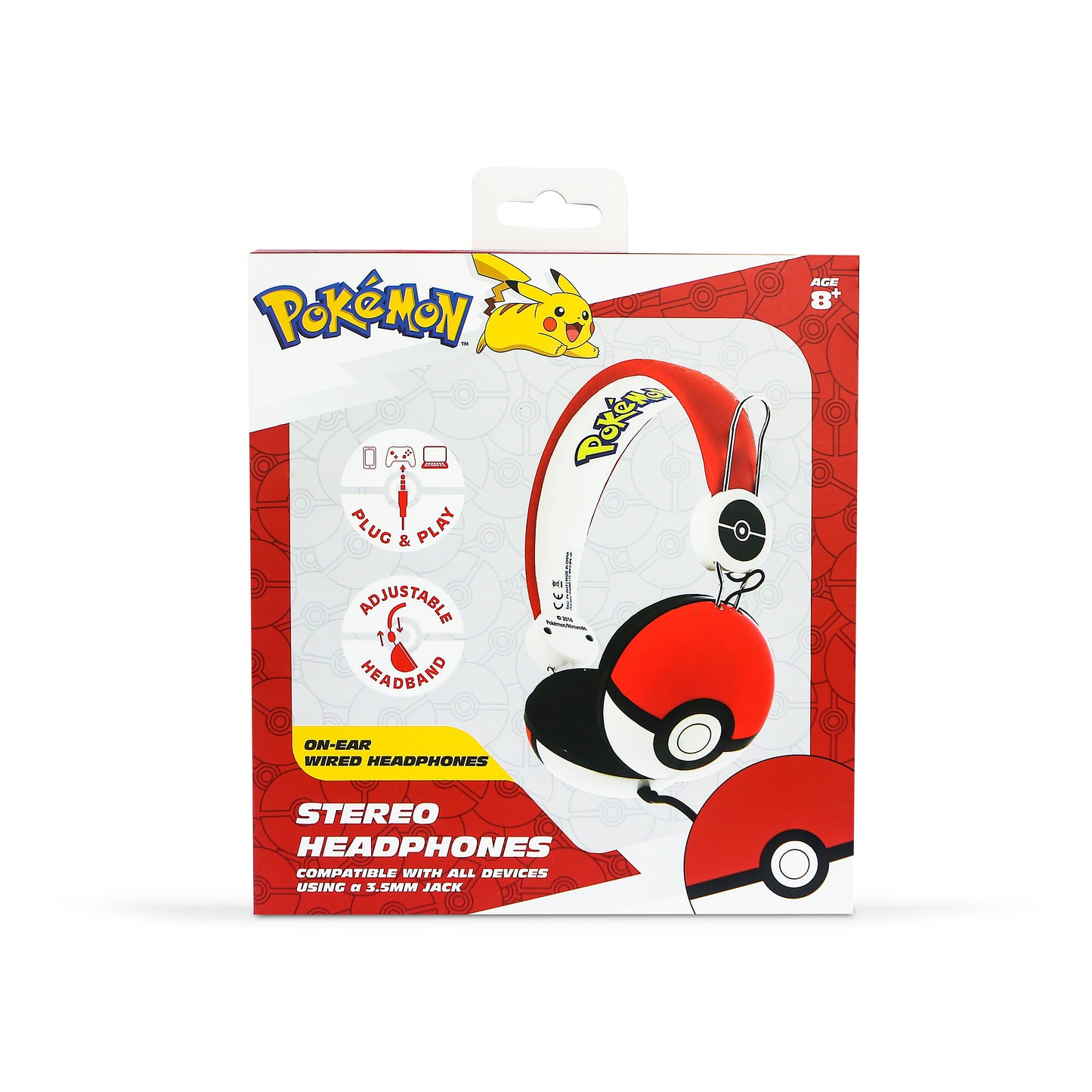 Pokémon Poke Ball Teen Wired Headphones