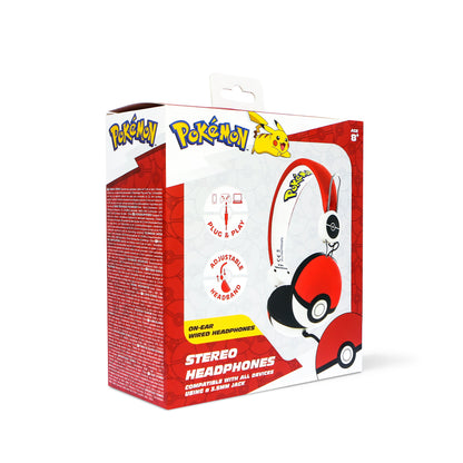 Pokémon Poke Ball Teen Wired Headphones