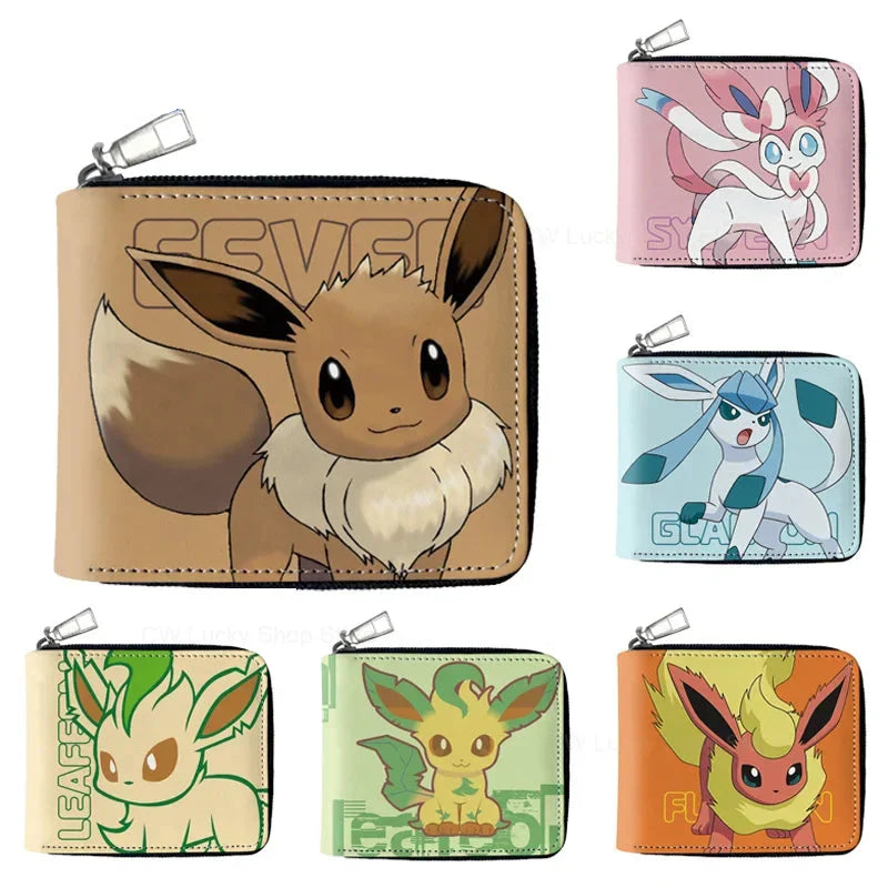 Eevee Evolutions small zippered wallet