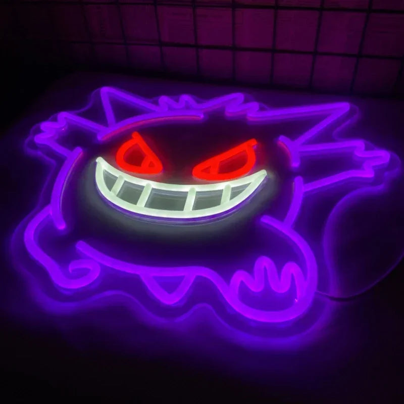Gengar Neon Wall Light Lamp (approx. 40x33cm)