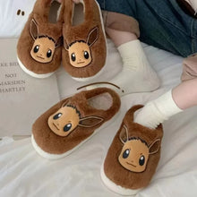 Fluffy Eevee, Bulbasaur, Pikachu Children's Slippers