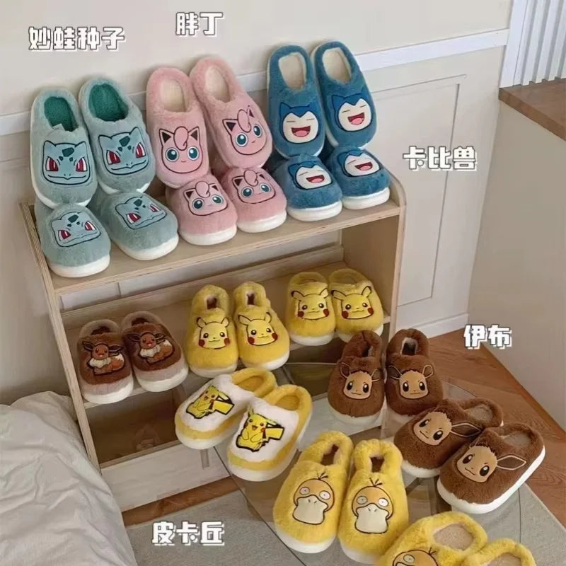Pikachu Eevee and more - Cotton House Slippers