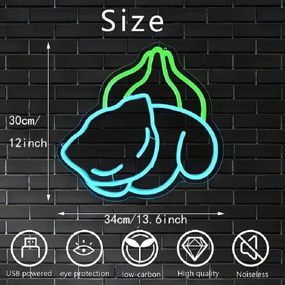 Bulbasaur or Nebula Gastly Neon Wall Light