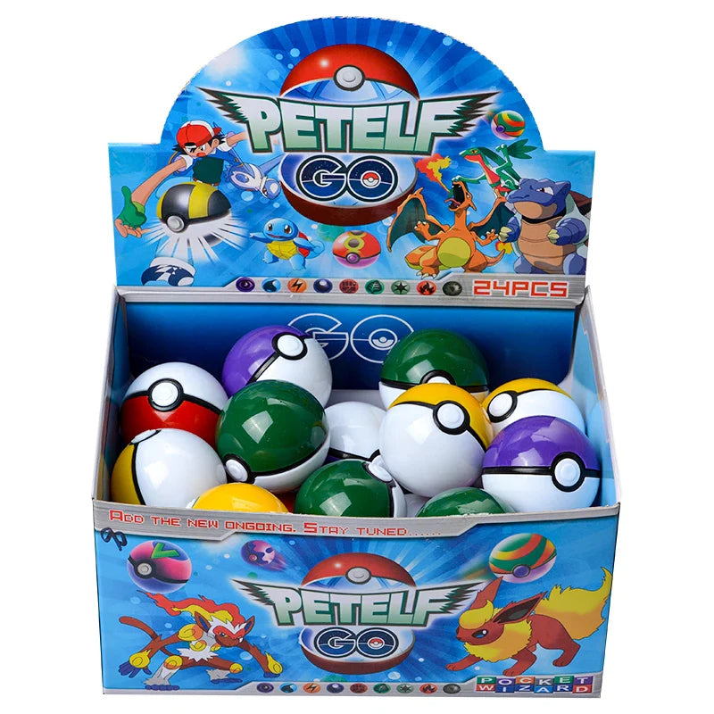 Set of 24 Pokeballs (approx. 5cm) red or mixed colors